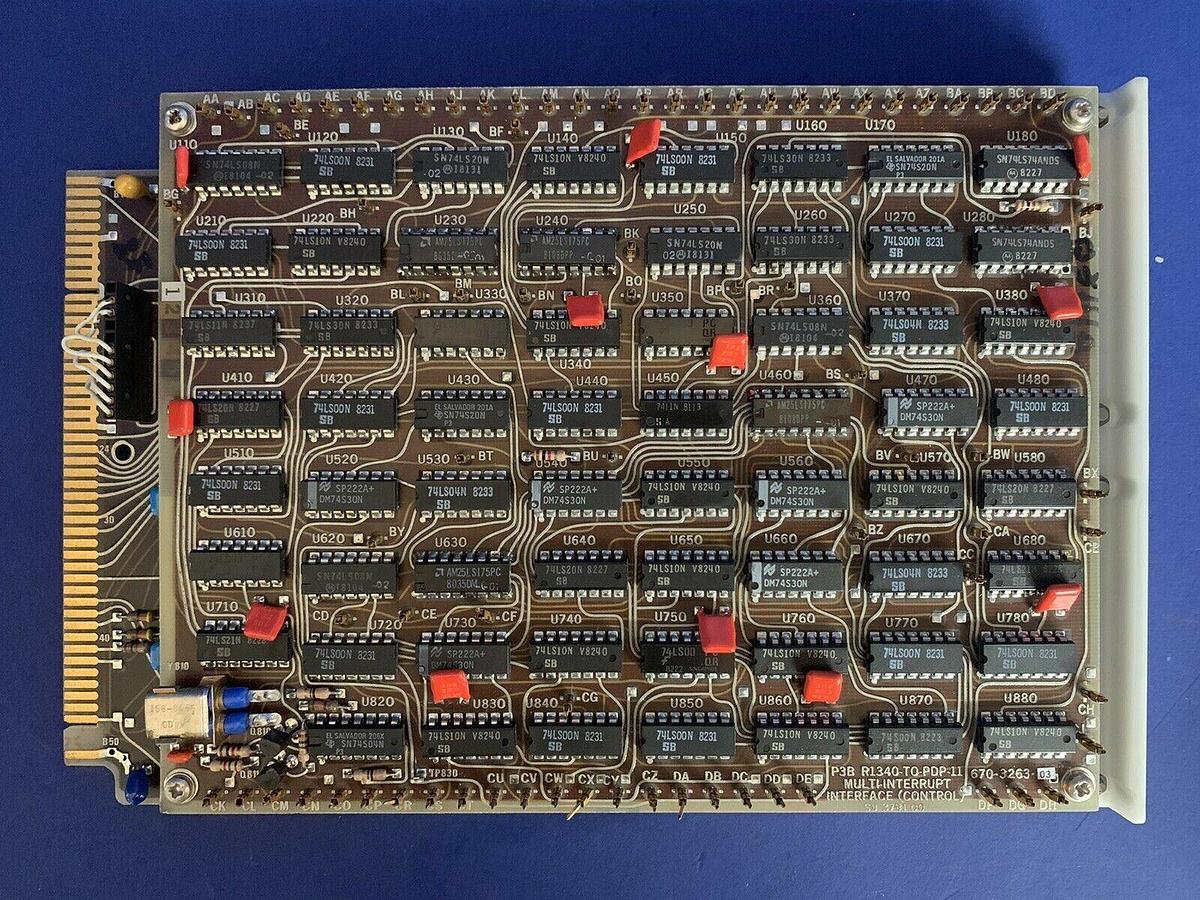 Used Tektronix 670-0705-01 Control (PDP-11) Multi-Interrupt Interface PCB Assy, Used