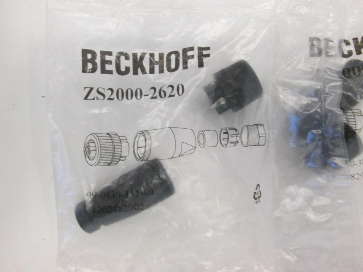 Beckhoff, ZS2000-2620, M12 Socket Field Assy Connector, New, Lot of 18