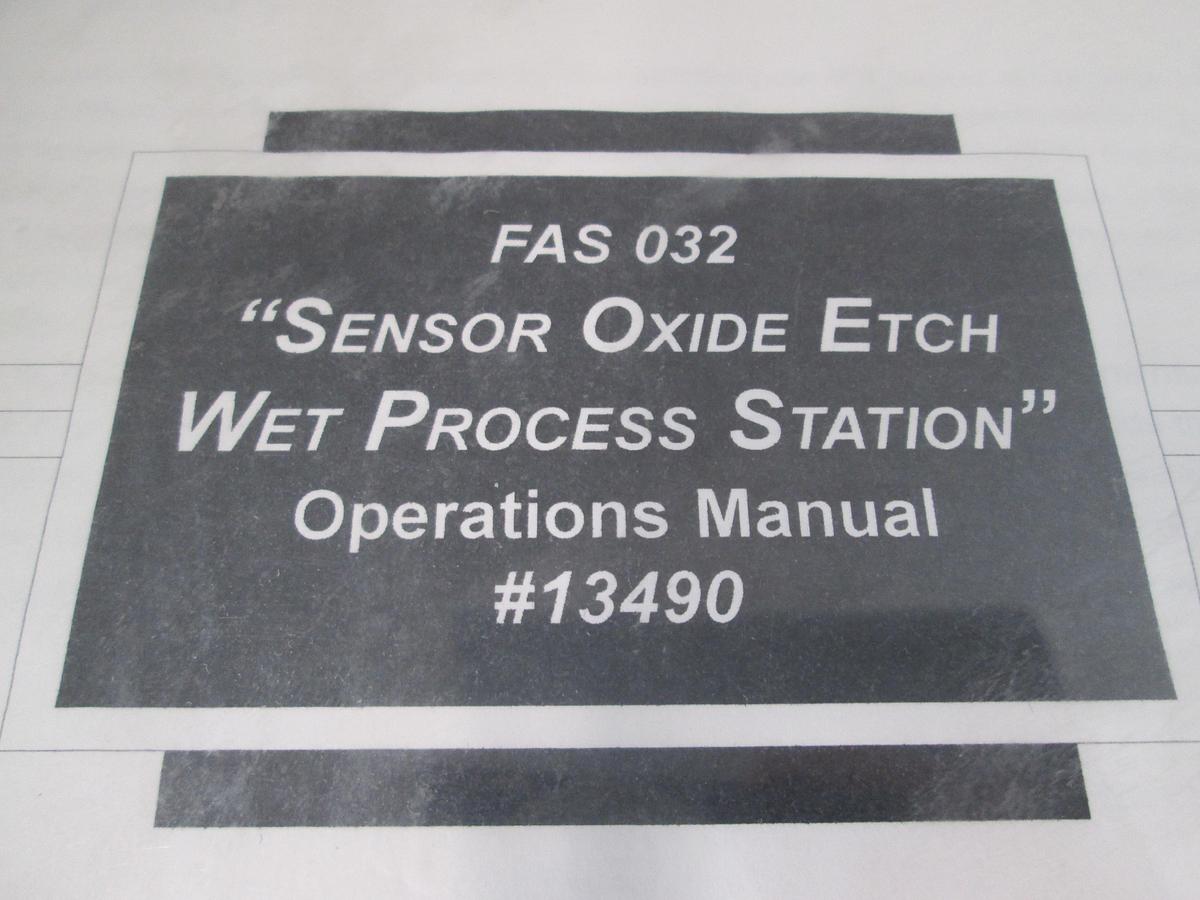 Used Ultra Fab Tech, FAS 032, Sensor Oxide Etch Wet Process Station, Operations Manual, 13490, Used