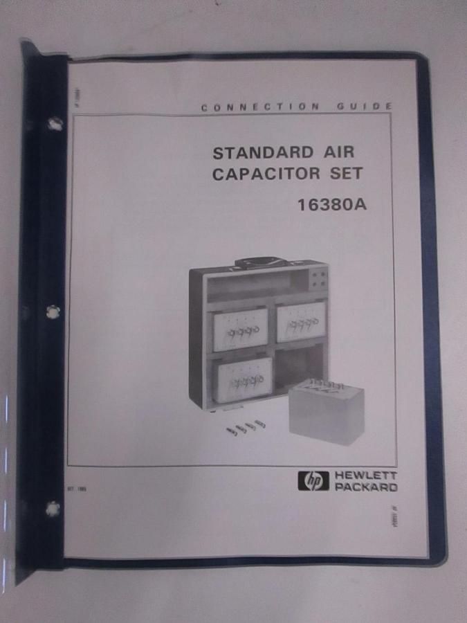 Used HP 16380A Standard Air Capacitor Set Connection Guide, Used