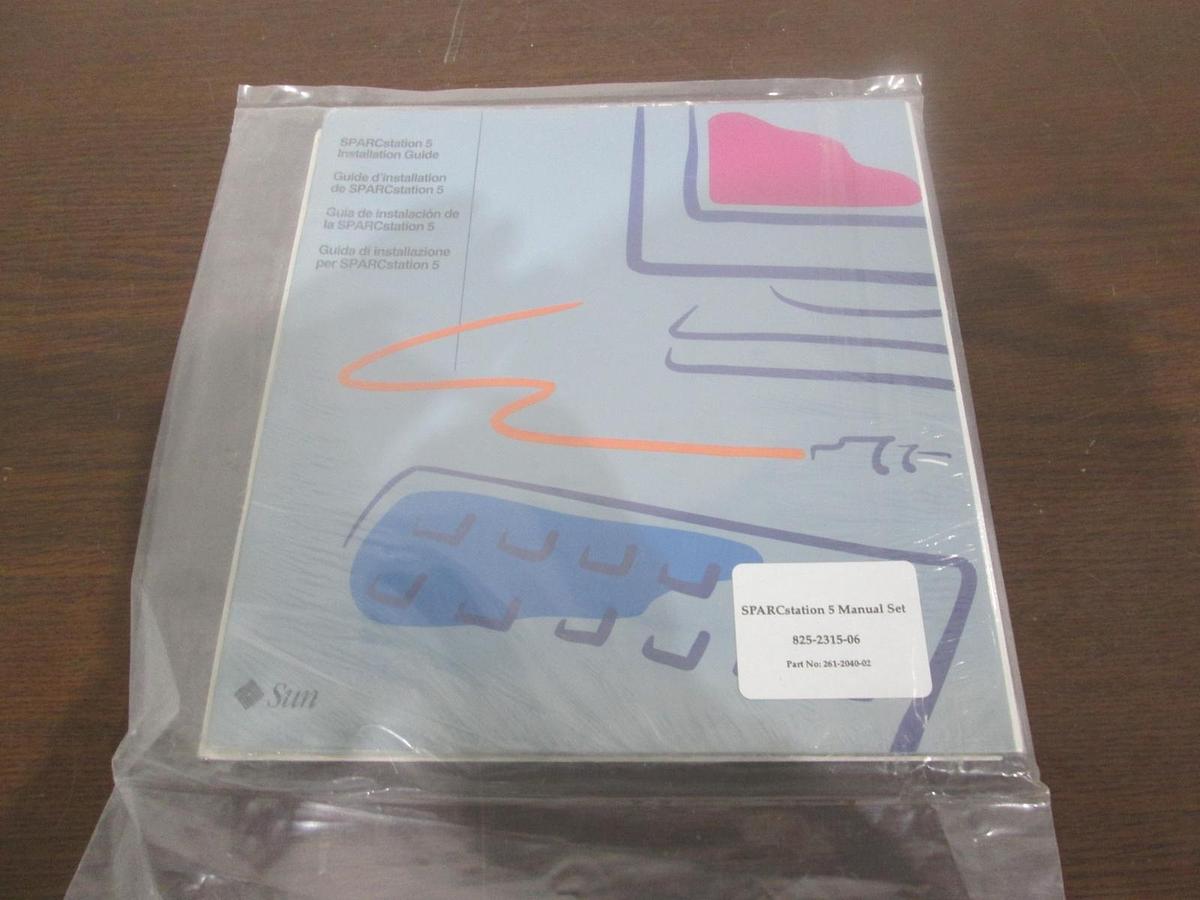 Sun, SPARCstation 5 Manual Set, 825-2316-06, 261-2040-02, New