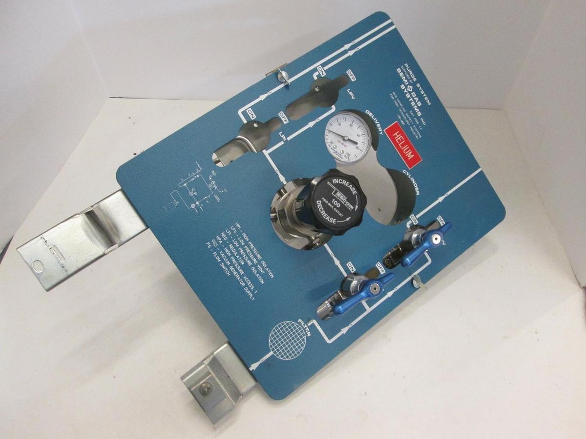 Used Semi-Gas High Purity Gas Panel, previously used for He, No Pigtail, Used