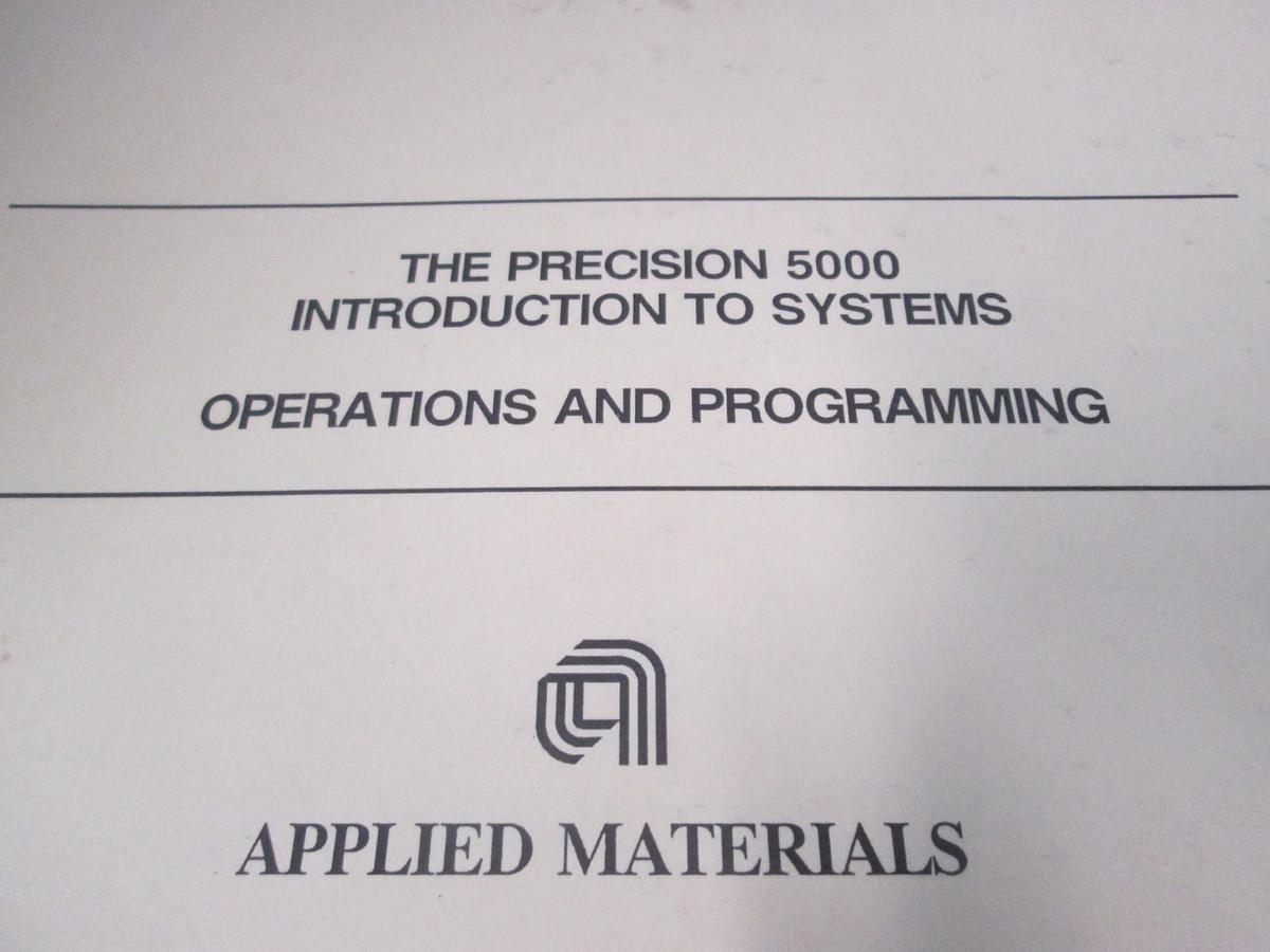 Used AMAT, Precision 5000, Intro to Systems, Operations and Programming Manual, Used
