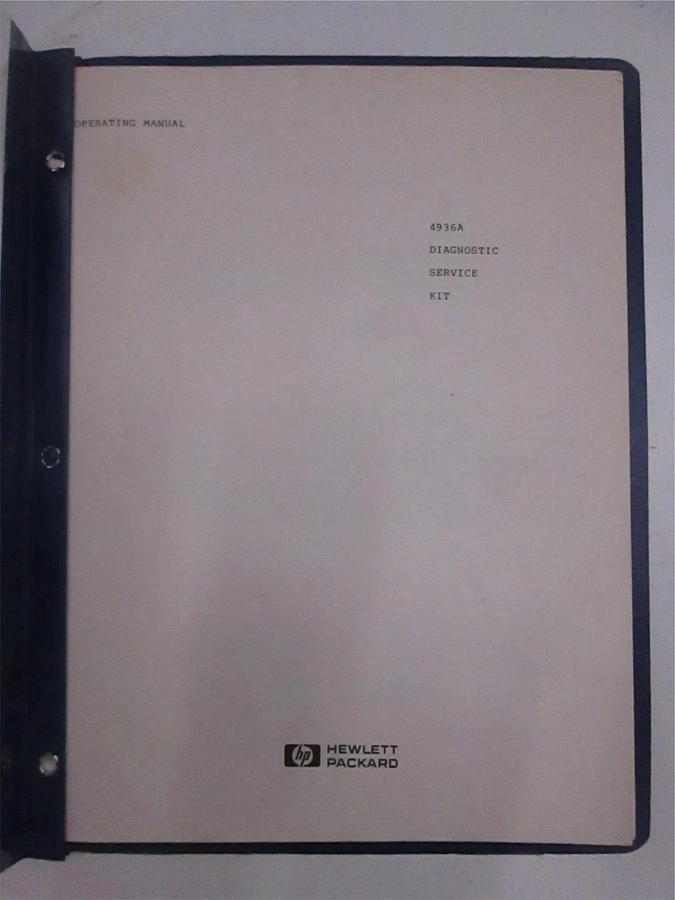 Used HP Model 4936A Diagnostic Service Kit Operating Manual, Used