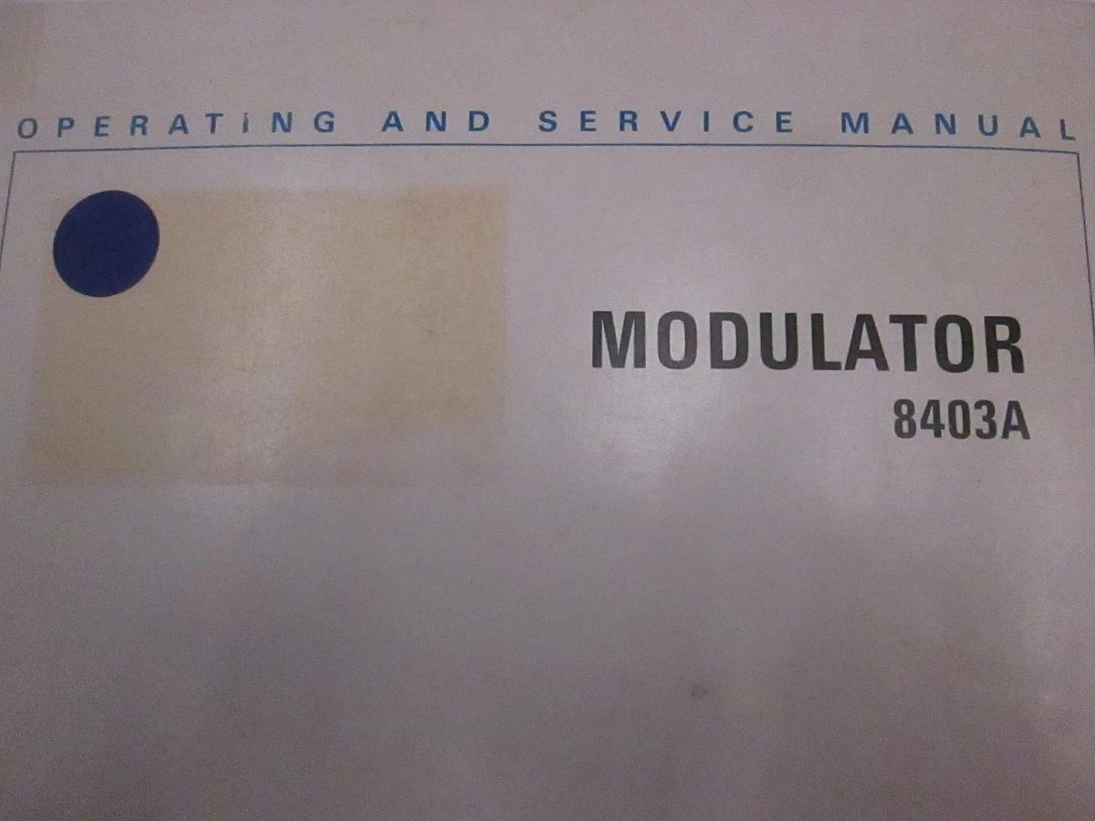 Used HP 8403A Modulator Operating and Service Manual, Used