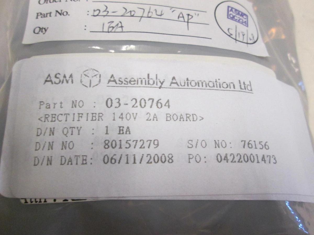 ASM, Rectifier 140V 2A Board, 03-20764, New