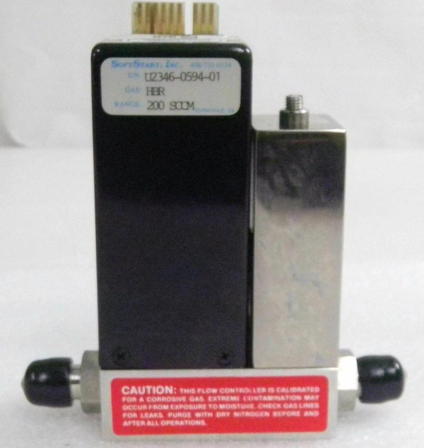 Used Unit UFC-1500A, Mass Flow Controller, Gas- HBR, Range- 200 SCCM, 1/4" M I/O