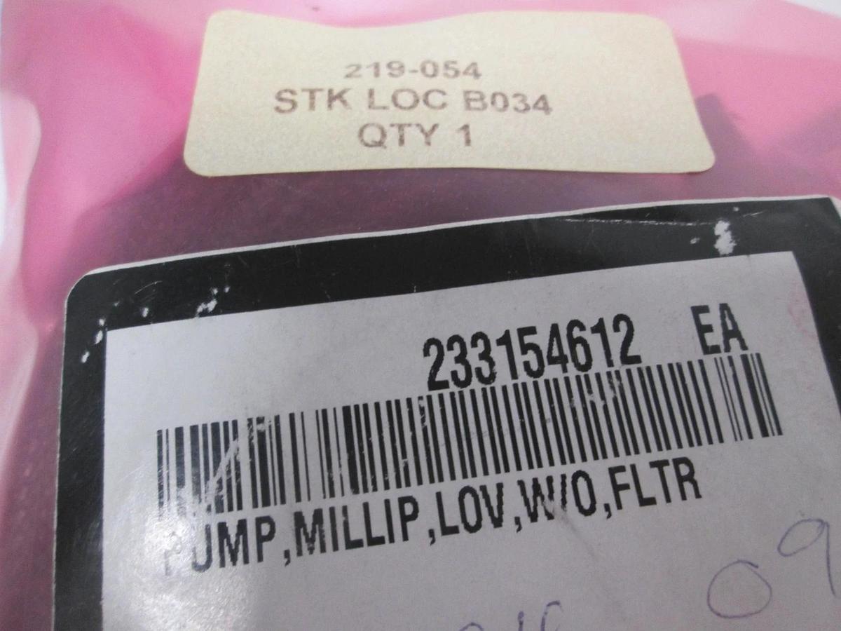 Millipore, Pump, LOV, without Filter, 233154612, 219-054, New