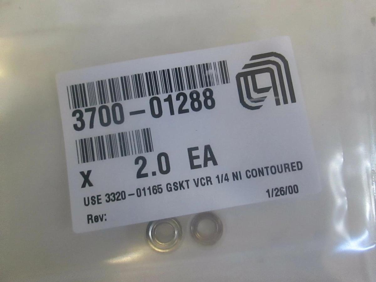 AMAT, 3700-01288, GSKT VCR 1/4 NI Contoured, New, Lot of 2