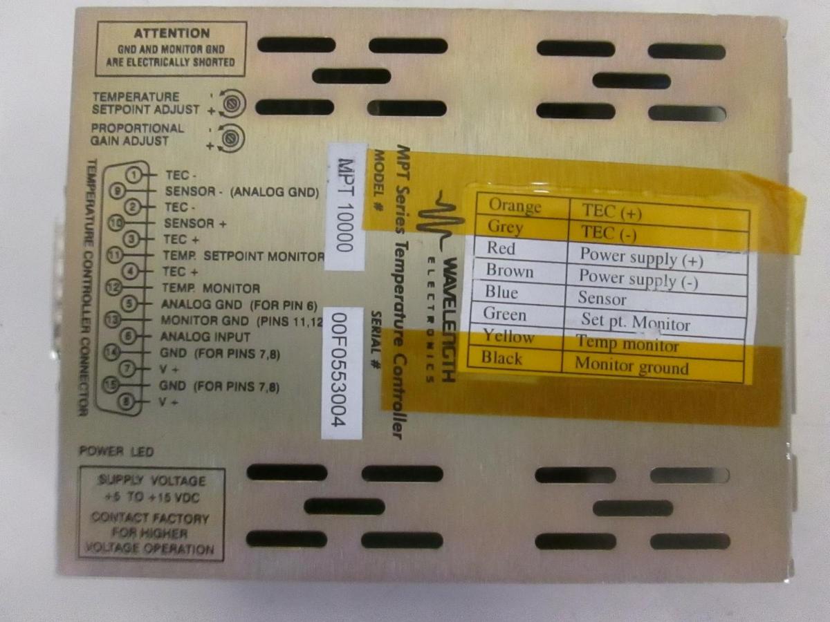 Used Wavelength Electronics, MPT 10000, Temperature Controller, Used