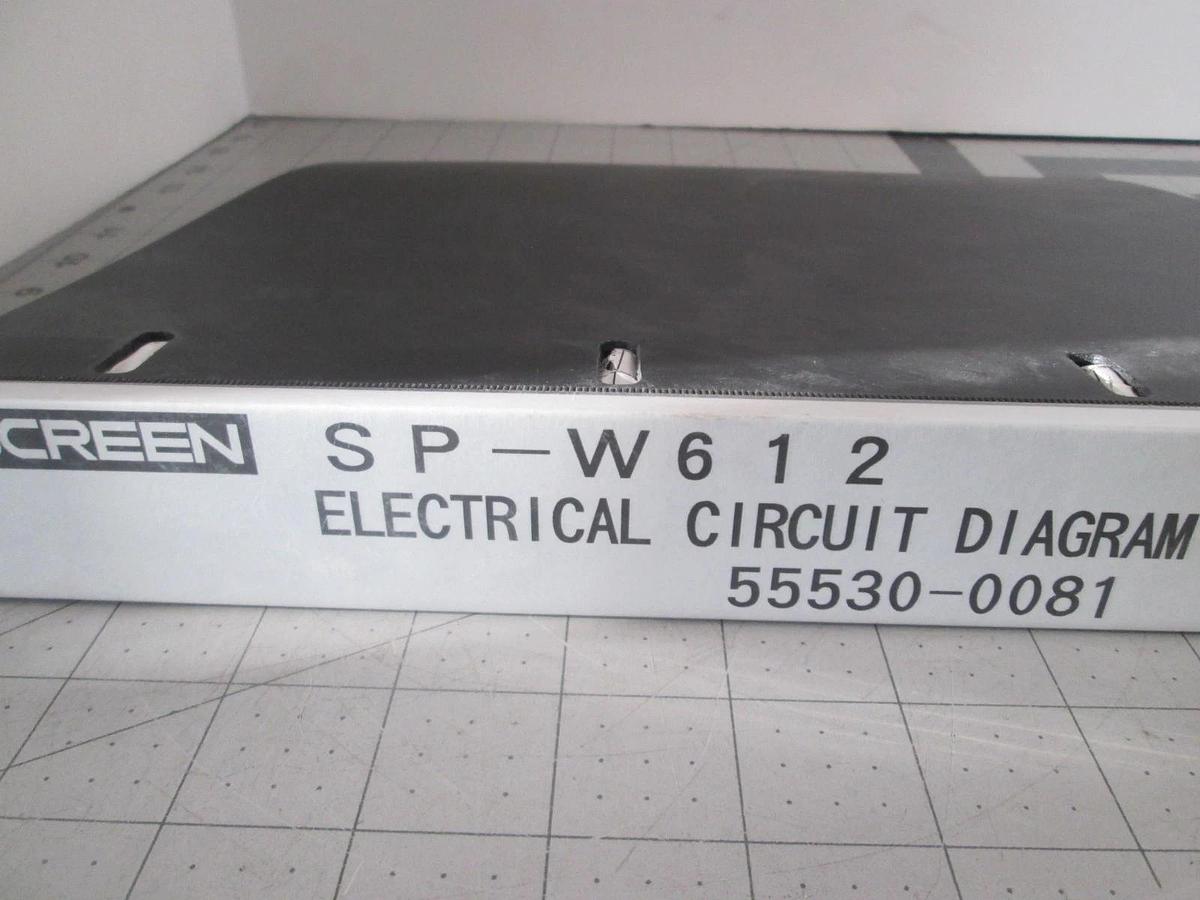 Used Screen, SP-W612, Electrical Circuit Diagram Manual, Used