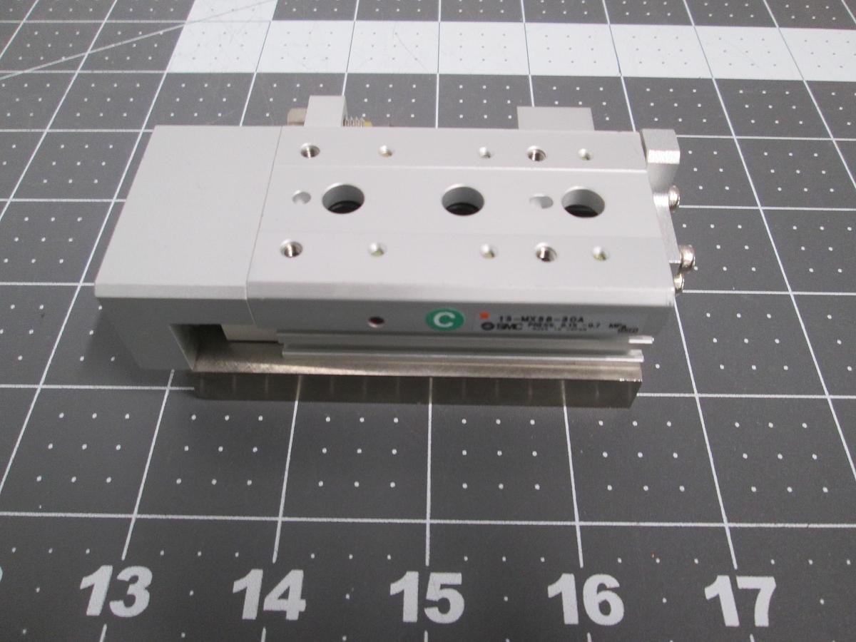 Used SMC 13-MXS8-30A Precision Air Slide Table 8mm Bore 30mm Stroke Guided Cylinder