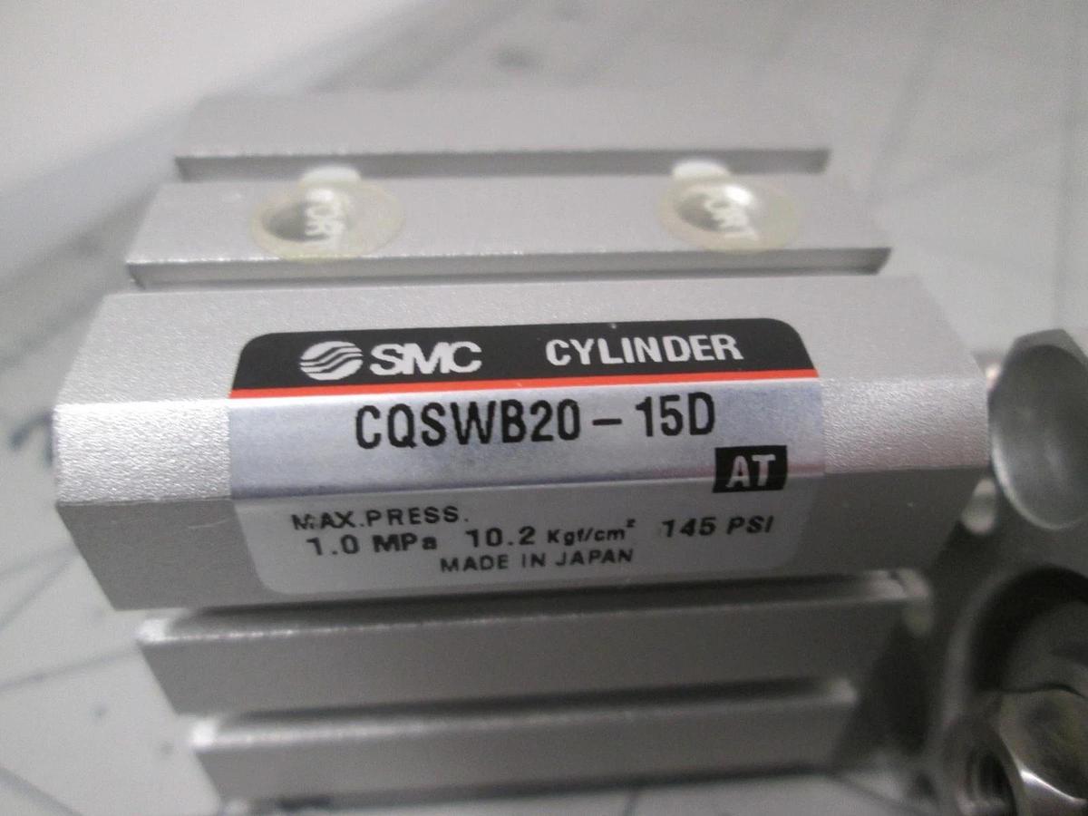 SMC, CQSWB20-15D, Pneumatic Cylinder, New, Lot of 2