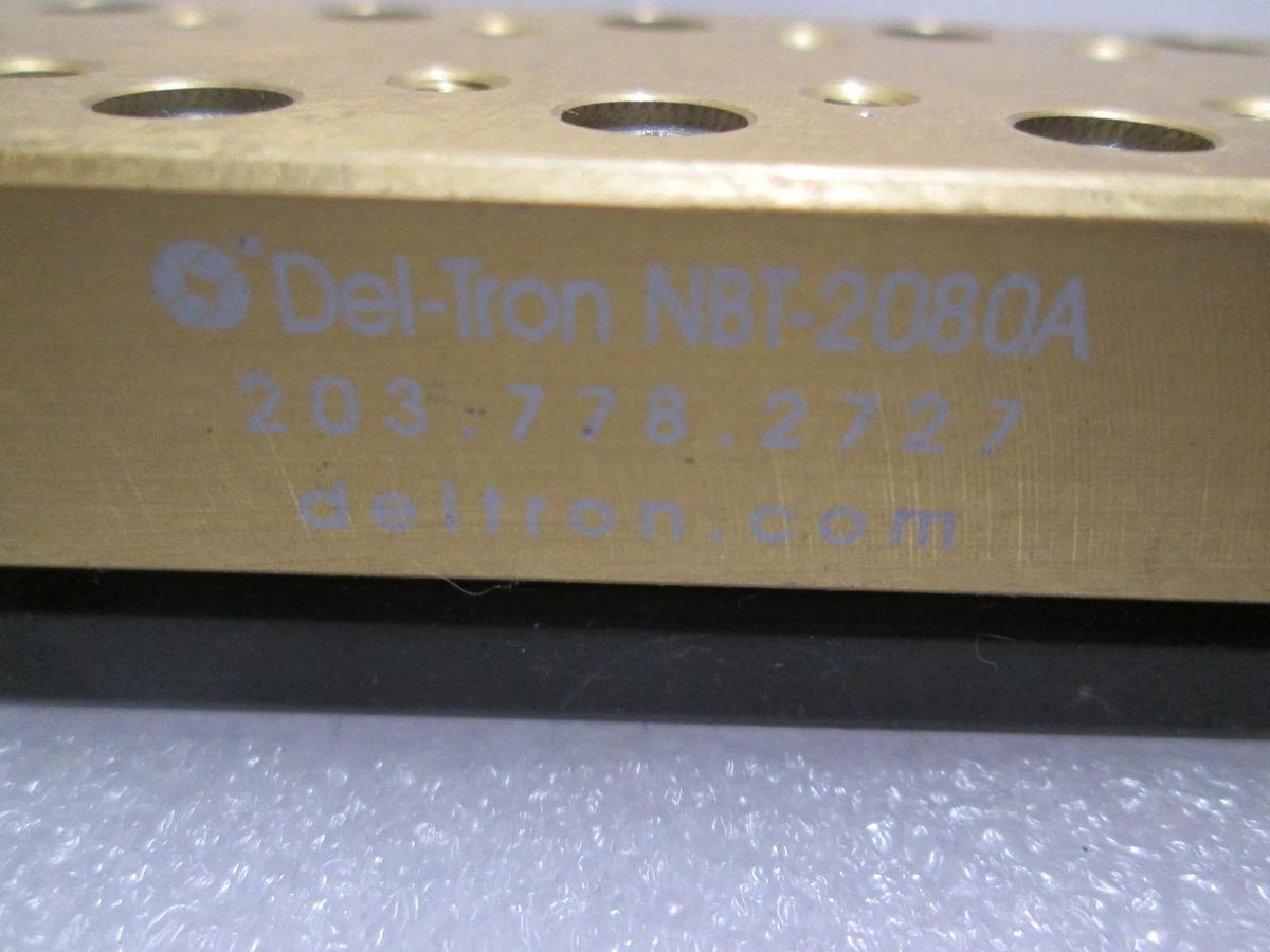 Used Del-Tron, NBT-2080A, Linear Bearing Guide Block w/ Guide Rail, Used