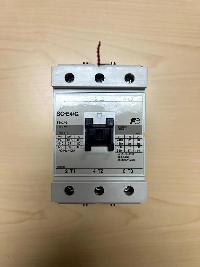 Used Fuji Electric FA, Contactor, SC-E4/G SE80AG, Used