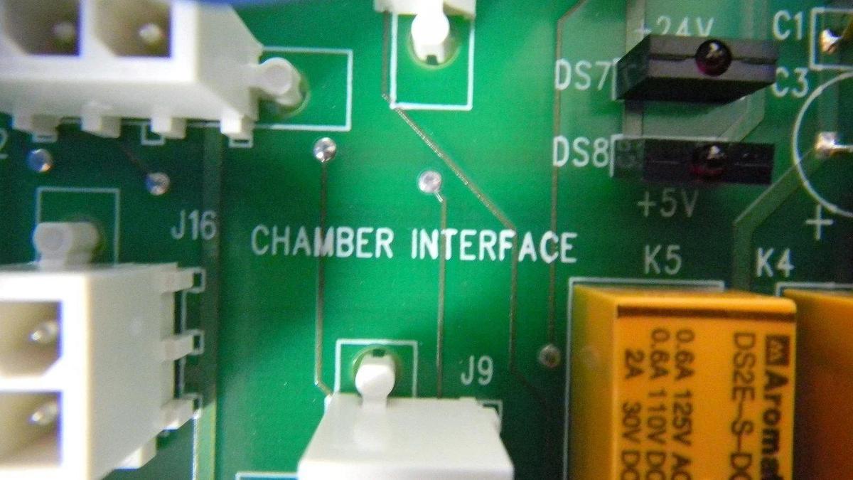 Used Lam Research 810-077393-002 Rev E2, Chamber Inter., PCB, Working When Removed