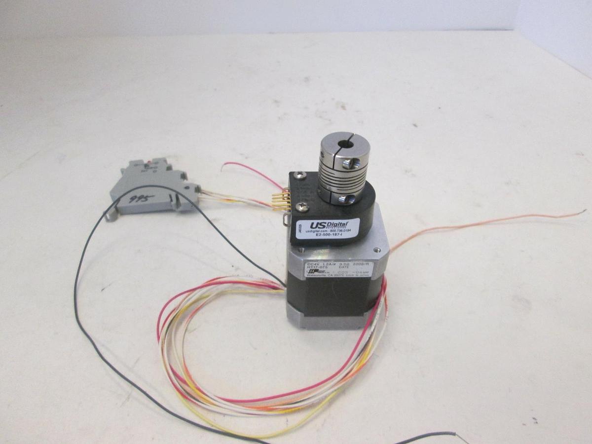 Used Applied Motion, HT17-075 Stepper Motor w/ E2-500-187 US Digital Encoder, Used