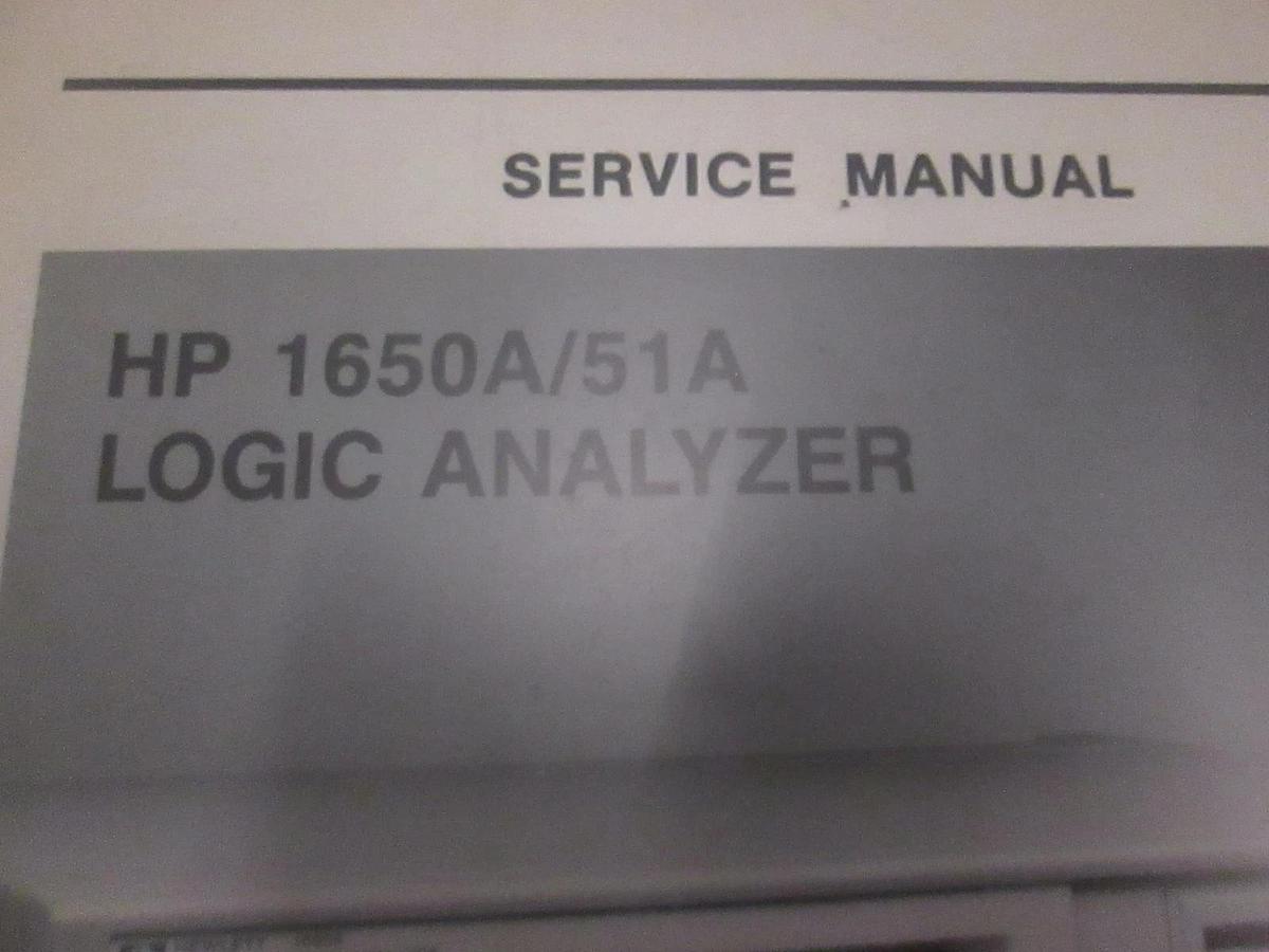 Used HP 1650A/ 51A Logic Analyzer Service Manual, Used