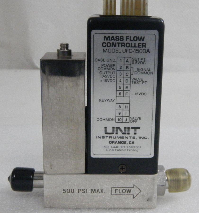 Used Unit UFC-1500A, Mass Flow Controller, Gas- N2, Range- 3 SLM, 1/4" M I/O