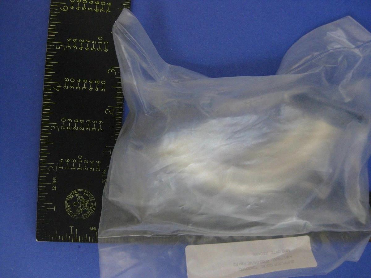 Used AMAT Vacuum Tube Weldment, 135° Elbow w/ Leak Check Port NW40 Flange, New