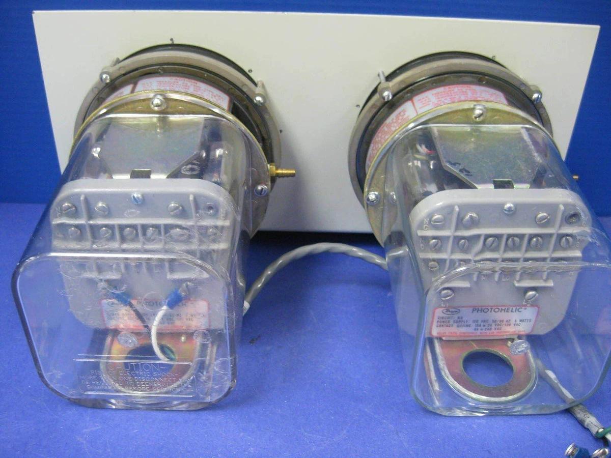 Used Dwyer 3000-50MMC 3000-25MMC Photohelic Gauge Assy, 0-50mm and 0-25mm, Used