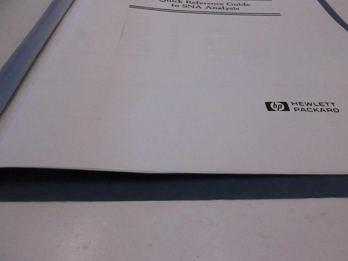 Used HP Quick Reference Guide to SNA Analysis, Used