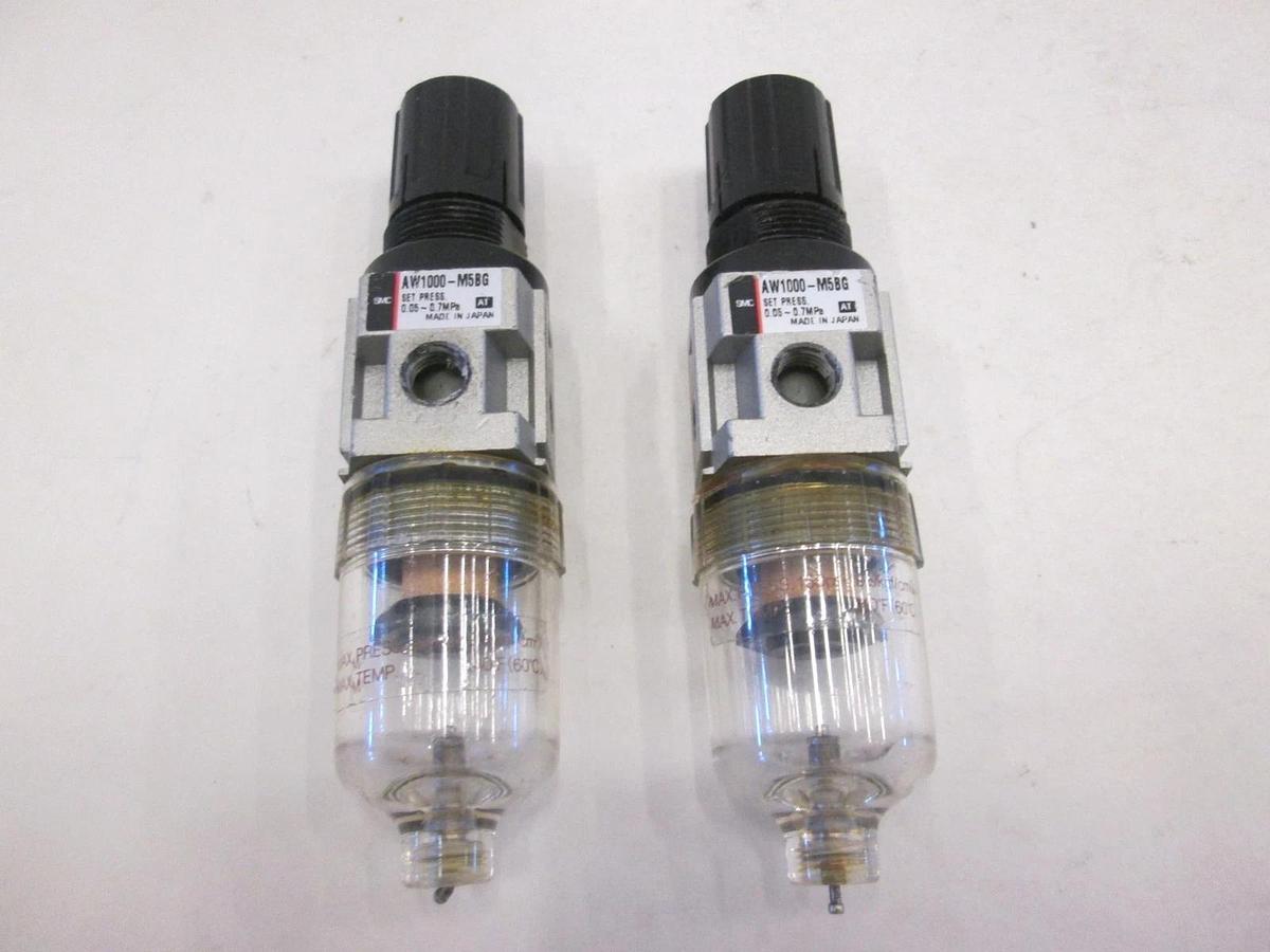 Used SMC, AW1000-M5BG, Filter Regulator, Used, Lot of 2