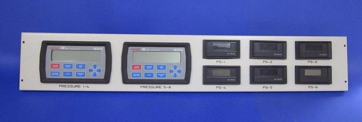 Used Varian LR300 Control Panel - 2 Pressure Controllers and 6 CMI Modutec Meters