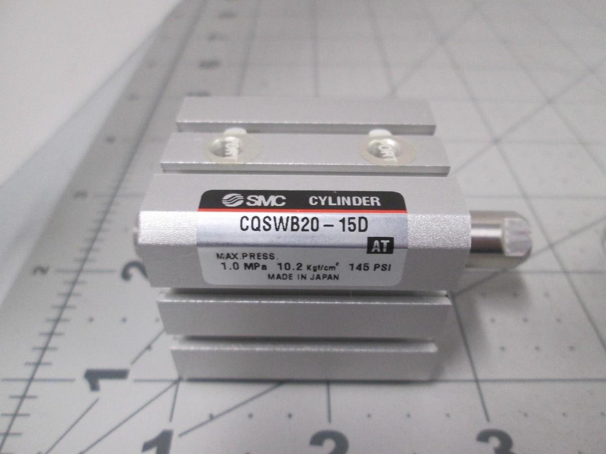 SMC, CQSWB20-15D, Pneumatic Cylinder, New, Lot of 2