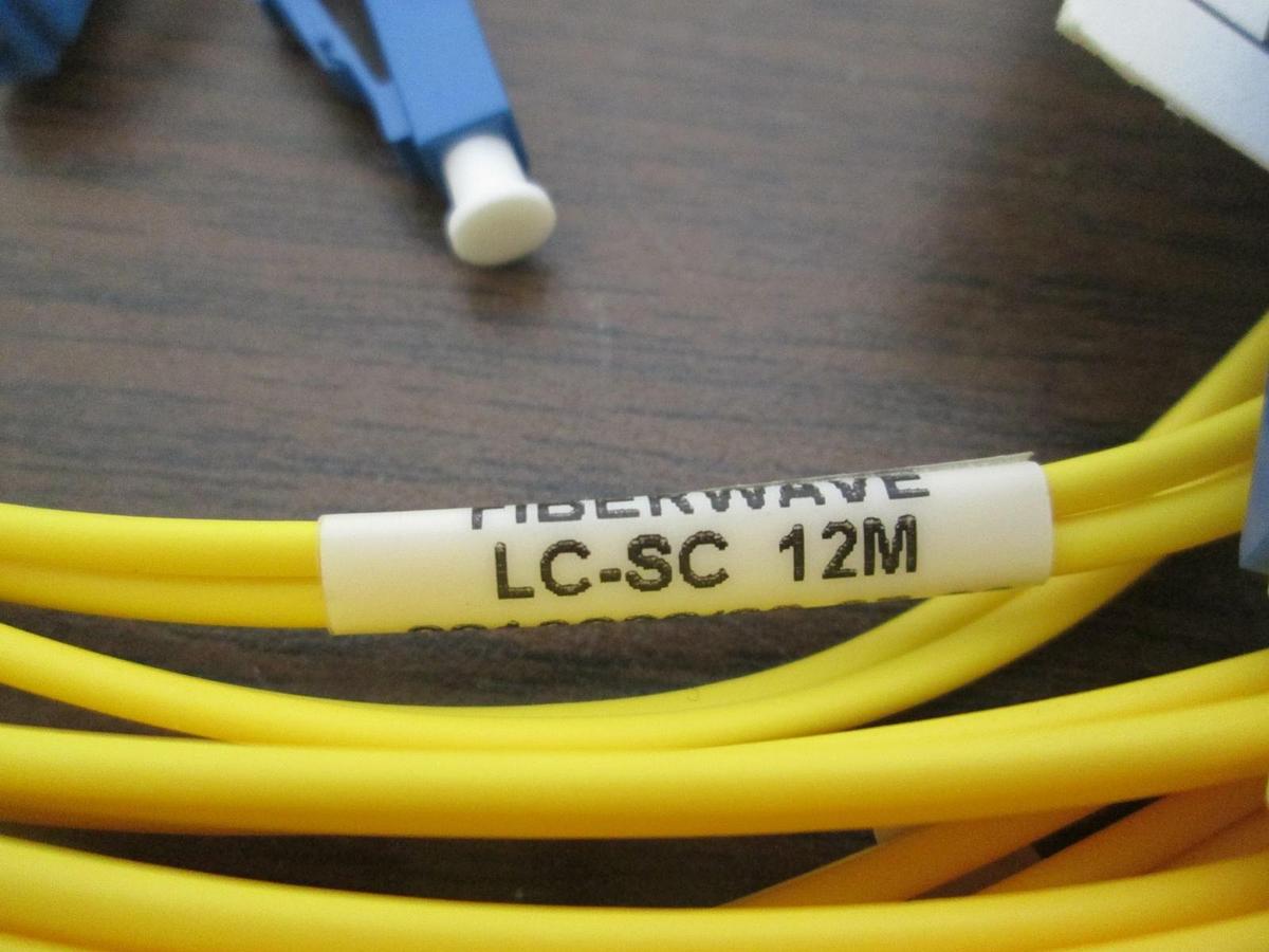 Used FiberWave Corp., LC-SC SM DUP 12 Meter, Fiber Optic Cable, Used
