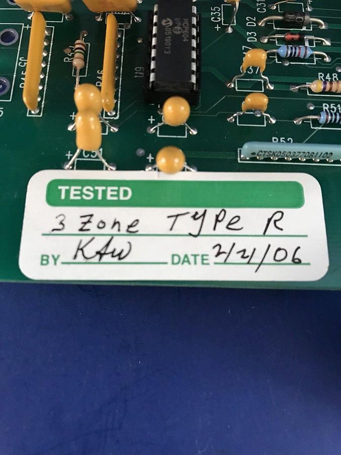Used ICCI PCB Assembly 8002797 Rev E, 3 Zone Type R, Used