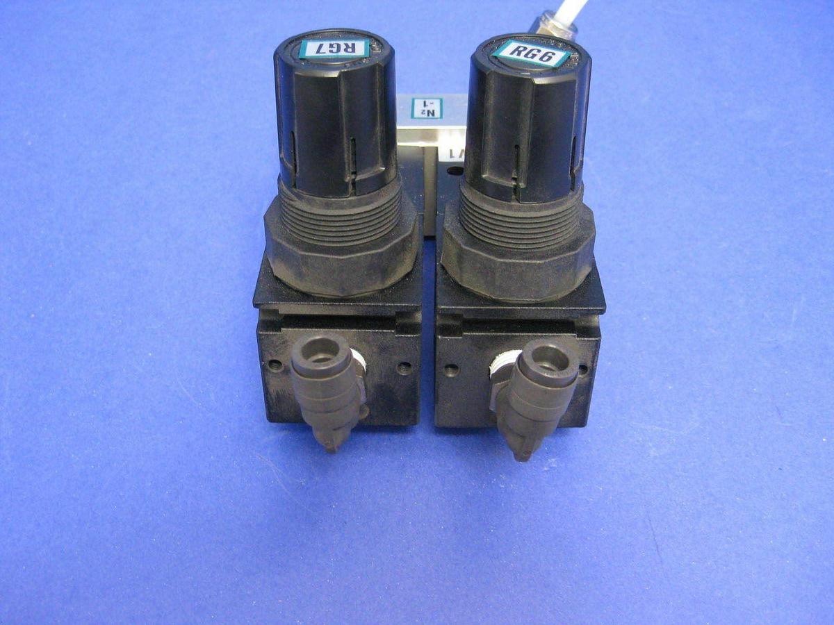 Used TEL Kuroda R45 ZF Double Regulator Assembly, Manifold Mounted, Used