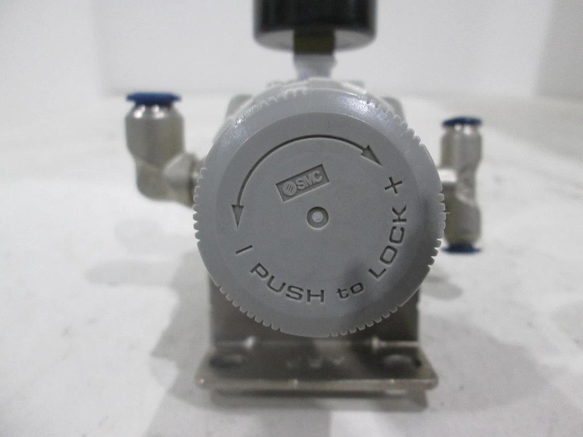Used SMC, ARP30-N02B-Z, Regulator Assy w/ 0-.2MPa Gauge and Bracket, Used