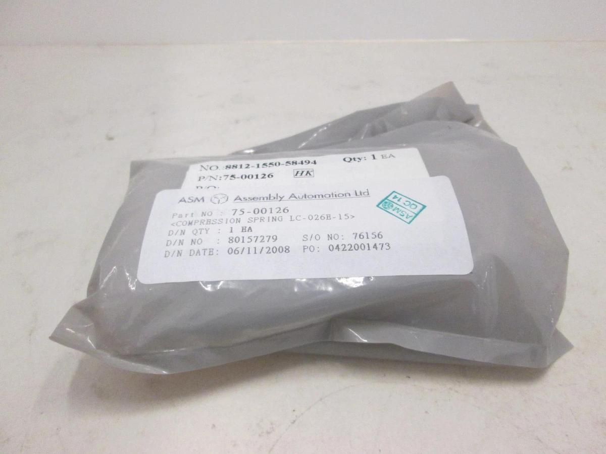 ASM, Compression Spring LC-026E-15, 75-00126, New