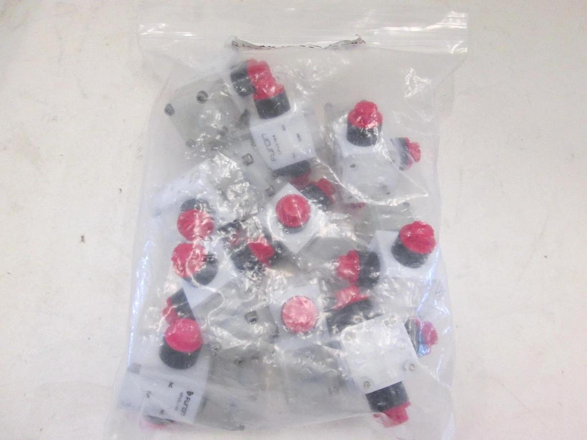 Used Furon, 3 Way Teflon Pneumatic Valve, HPV3-144, Used, Lot of 8