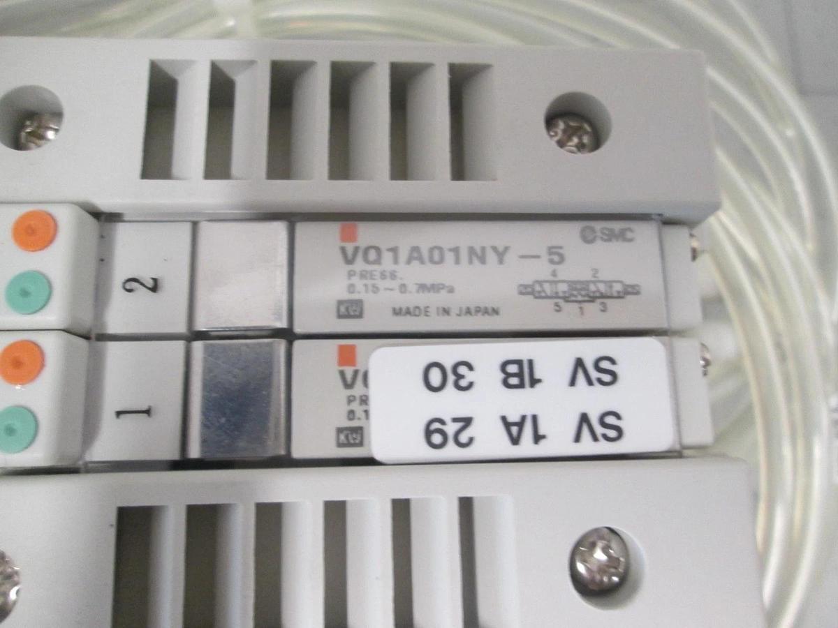 Used SMC, Pneumatic Valve Assy, VV5Q11-02-DA10203 & VQ1A01NY-5, Used