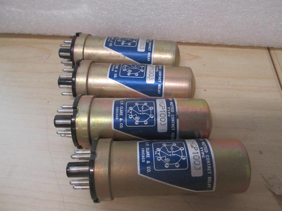 Used C.P. Clare & Co., HGP1003, Contact Relay, Used, Lot of 4