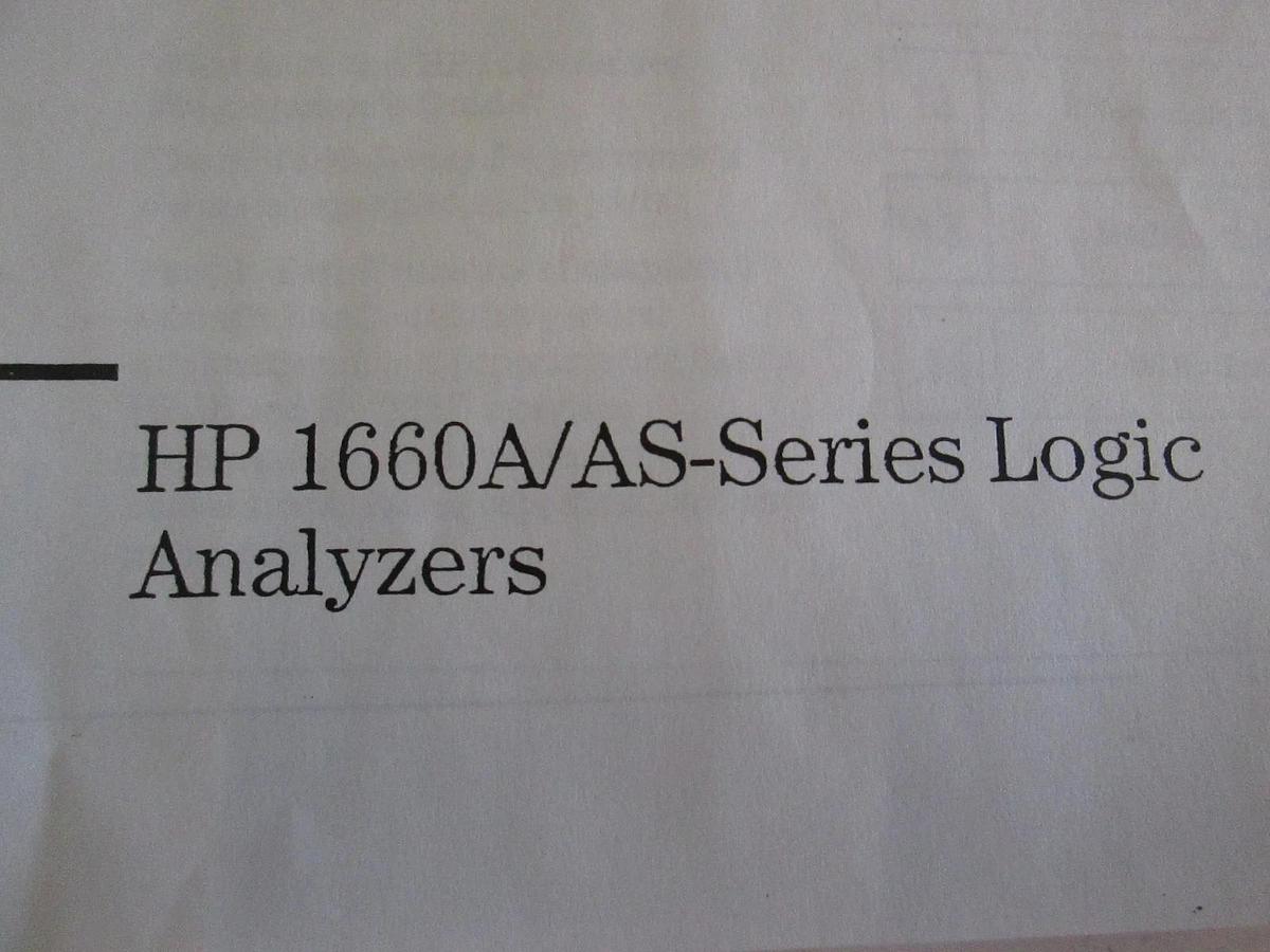 Used HP 1660A/AS-Series Logic Analyzer Programming Manual, Used