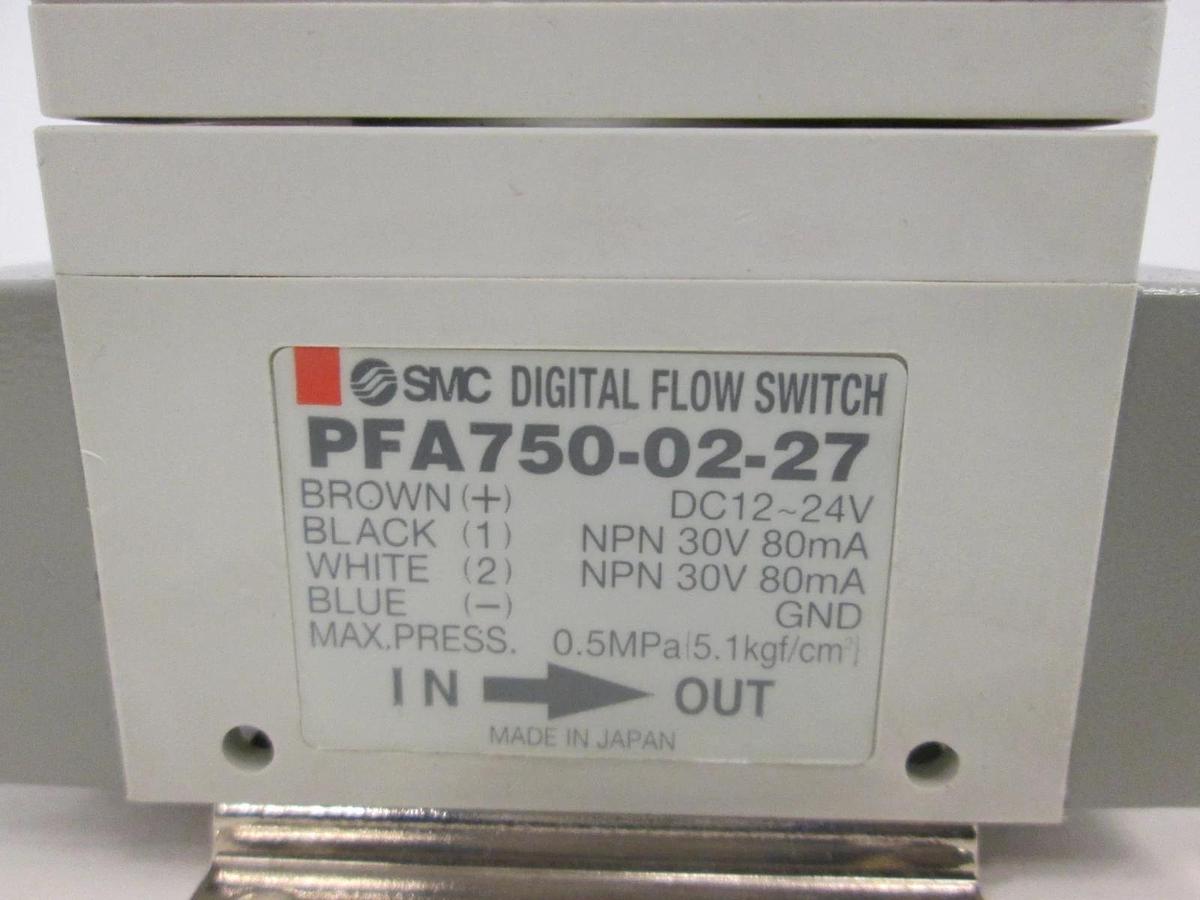 Used SMC, PFA750-020-27, Digital Flow Switch, Used