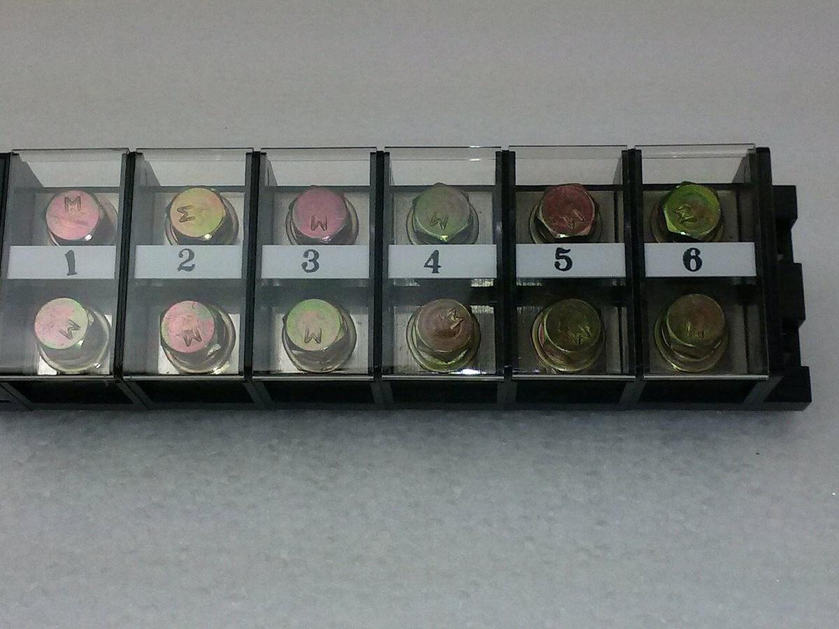 Used Terminal Block 6-Position, LOT of 2