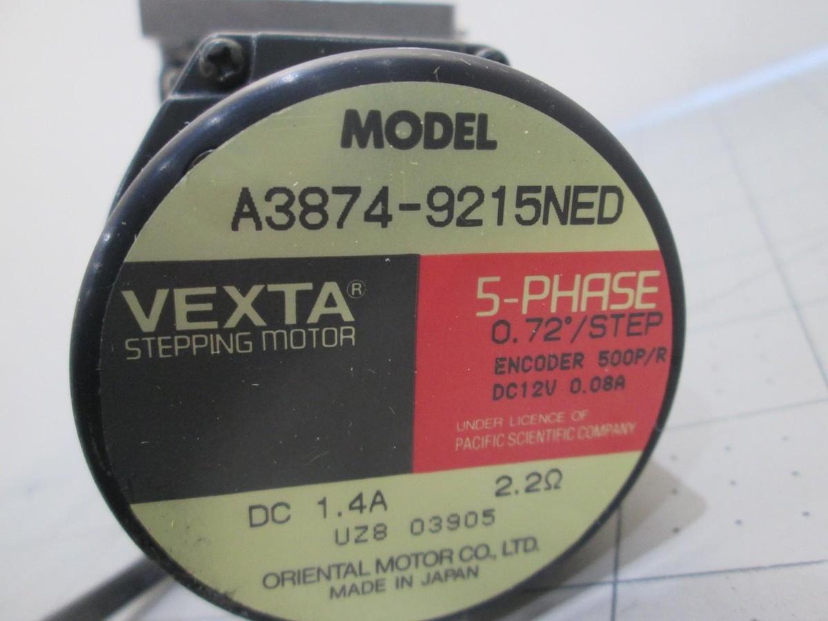 Used Vexta, 5 Phase, A3874-9215NED, Stepper Motor Assy, Used