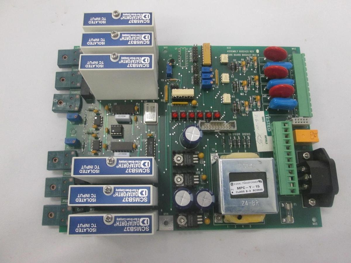Used ICCI, 8002425, PCB Assy w/ 6 SCM5B37 Thermocouple Modules, Used