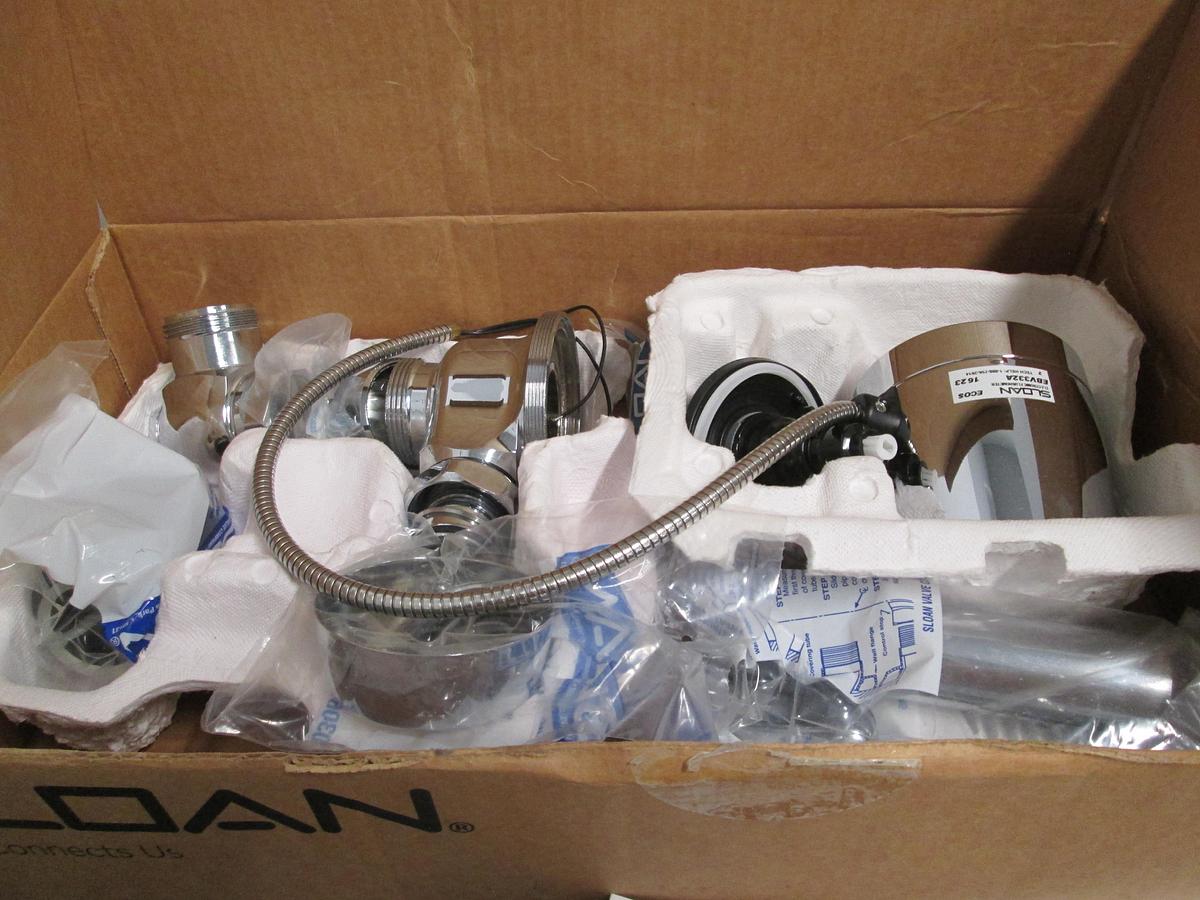 Sloan 111-1.28 ECOS Flushometer 1.28 GPF Chrome HardWire Sensor NIB