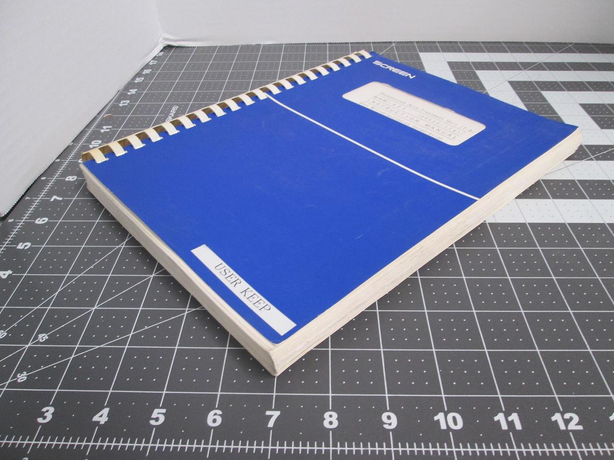 Used Screen, WRW-626, Phosphorous Acid Treatment Unit T-9 Instruction Manual 90520