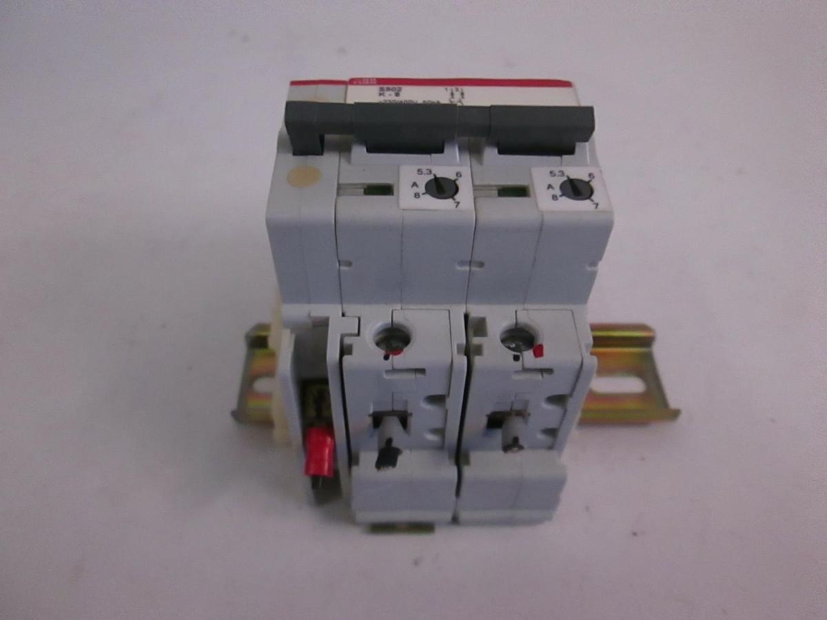 Used ABB S502 K-8 Circuit Breaker, 2Pole, 230/400V 50kA, 690V, Used