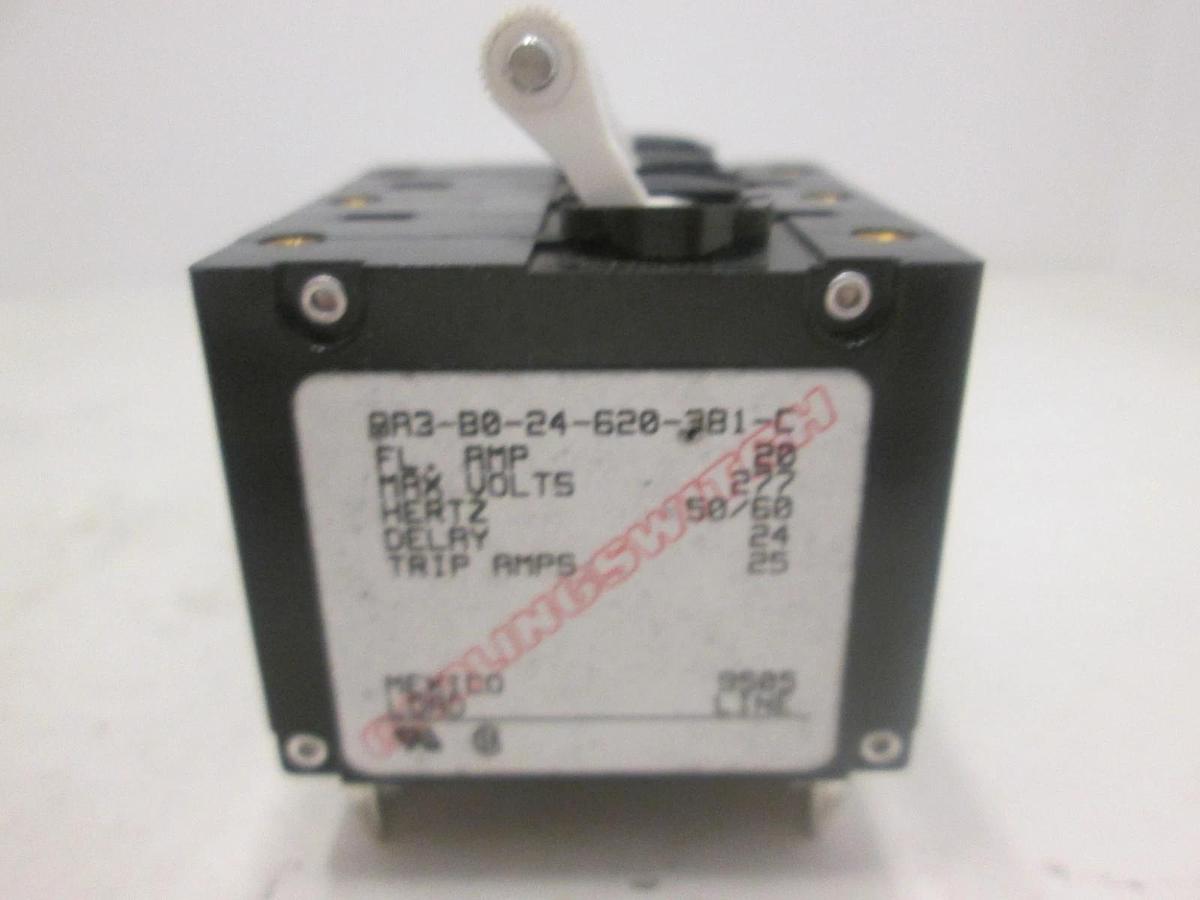 Carling Switch, AA3-B0-24-620-381-C, 20 AMP CIRCUIT BREAKER 3P, New
