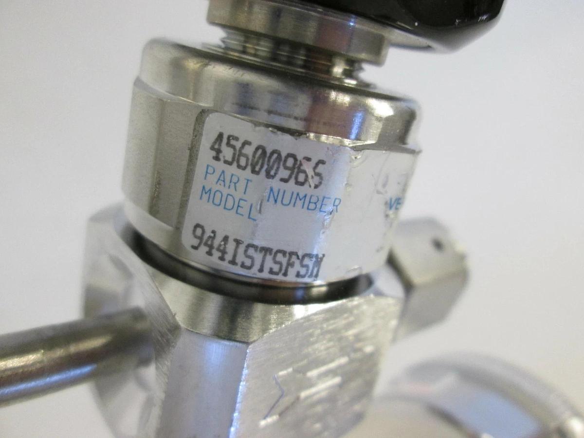 Used Valve Gas Stick Assy w/ (3) Parker Valves, Gauge
