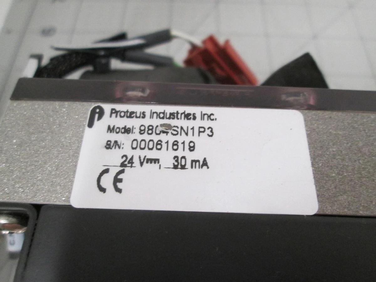 Used Proteus Industries, 9804SN1P3, Fluid Flow Switch, 24V, 30mA, Used