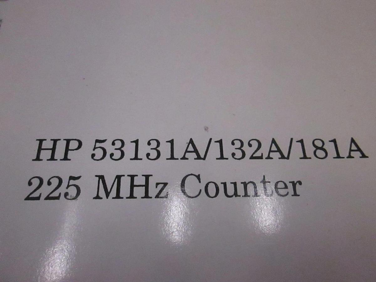 Used HP 53131A/132A/181A 225MHz Counter, Assy-Level Service Guide, Used