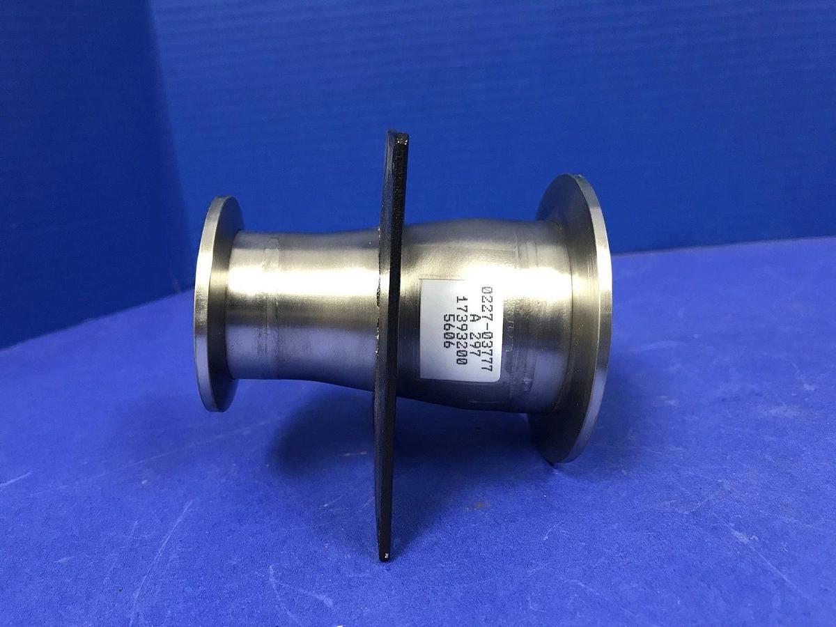 Used SS Vacuum Fitting: NW50 x NW40 Full Nipple Adapter w/ Mounting Bracket